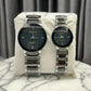 Couple Analog Watches Steel 36mm Set