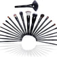 22-Piece Black ABS Makeup Brush