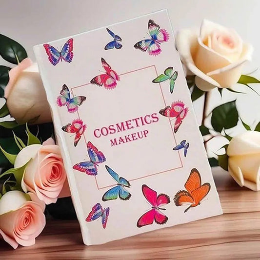 A complete 4-in-1 professional makeup palette for face, eyes, and eyebrows.