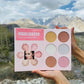 A complete 4-in-1 professional makeup palette for face, eyes, and eyebrows.
