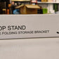A portable, adjustable steel laptop stand