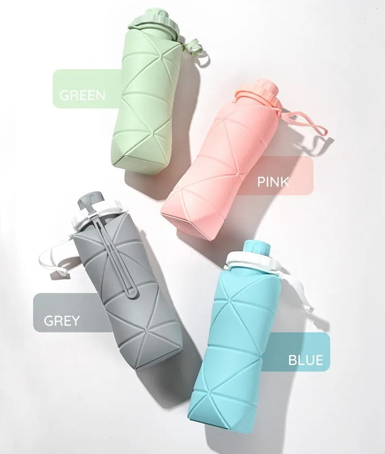 Silicone Folding Bottle | 600ML (Random Color)