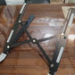 A portable, adjustable steel laptop stand